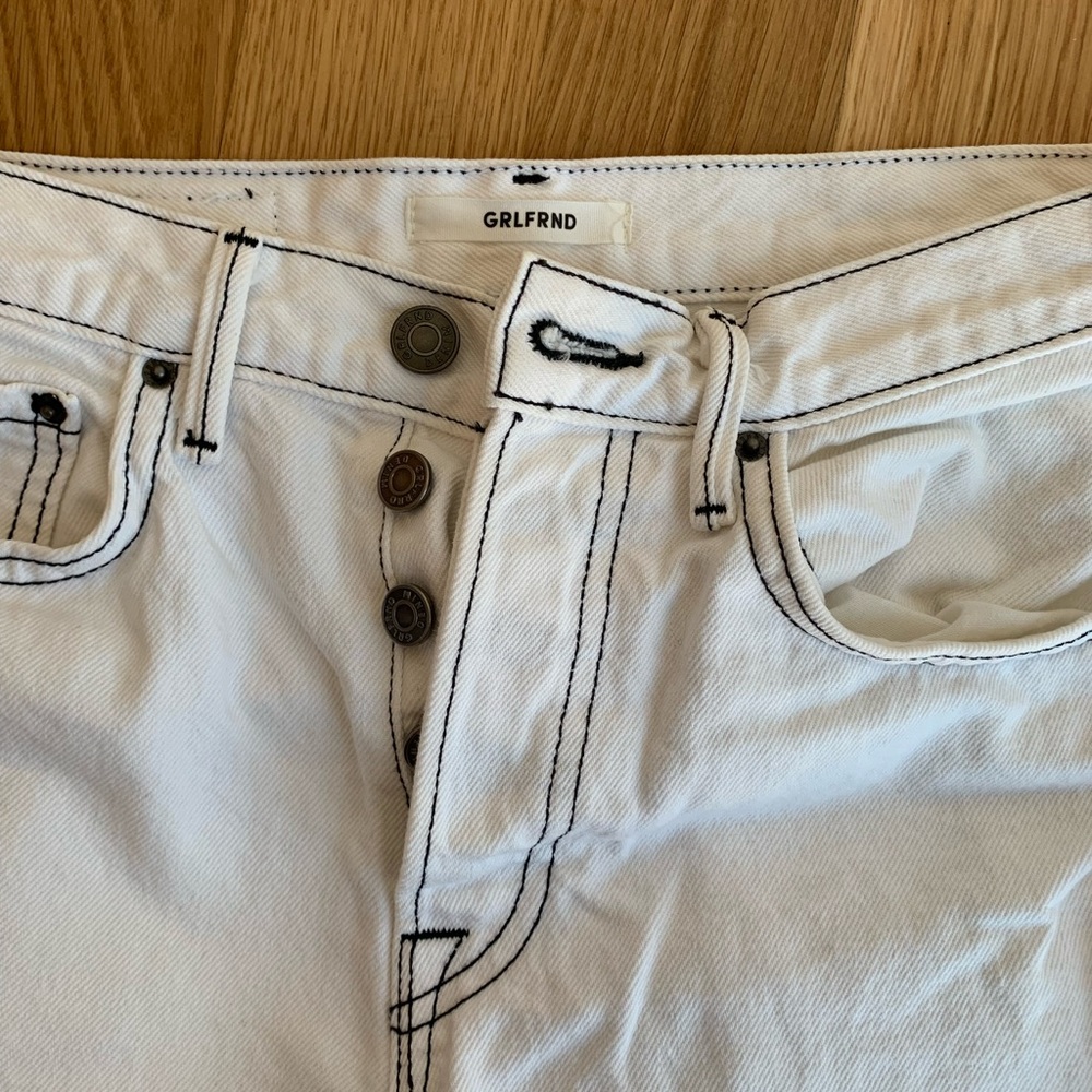 GRLFRND brand white jeans